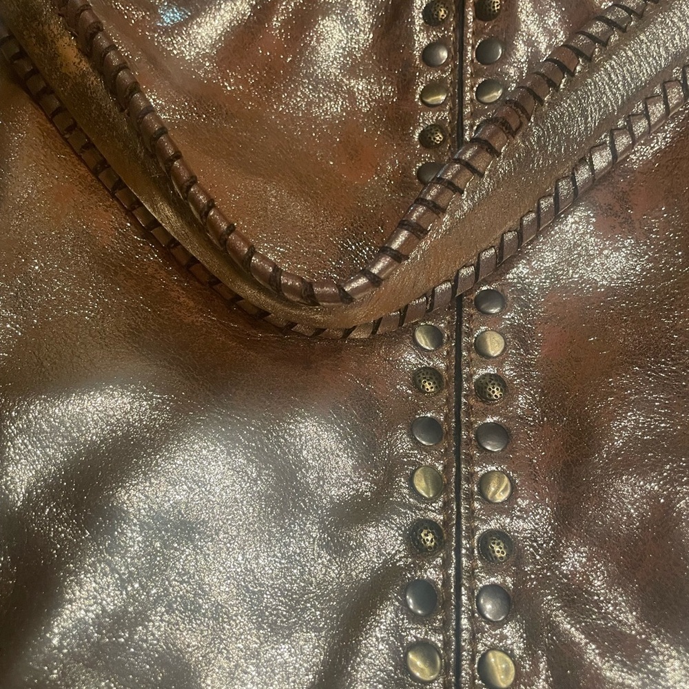 Patria Nash Metallic copper and Brown Studded Women's Bag - Picture 3 of 8